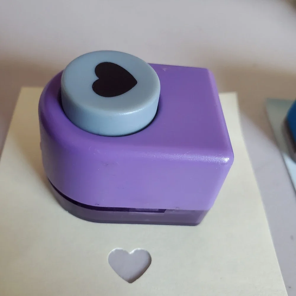 Purple Heart Paper Punch Scrapbooking Craft Tool Small Shape Cutter